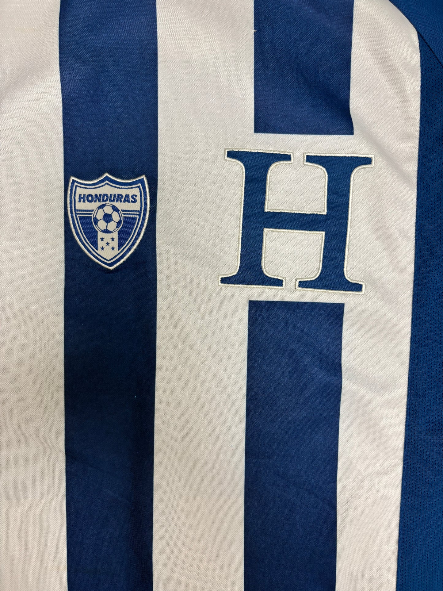 Honduras National Football Team Away Kit | Size Large | Vintage 2000s White Soccer Jersey |