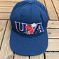 United States of America Olympics Baseball Graphic Hat | Snap Back | Vintage 1990s Baseball Blue Cap |