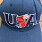 United States of America Olympics Baseball Graphic Hat | Snap Back | Vintage 1990s Baseball Blue Cap |