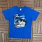 NASA Johnson Space Center Graphic Tee | Size Large | Vintage 2000s Promotional Blue T-Shirt |