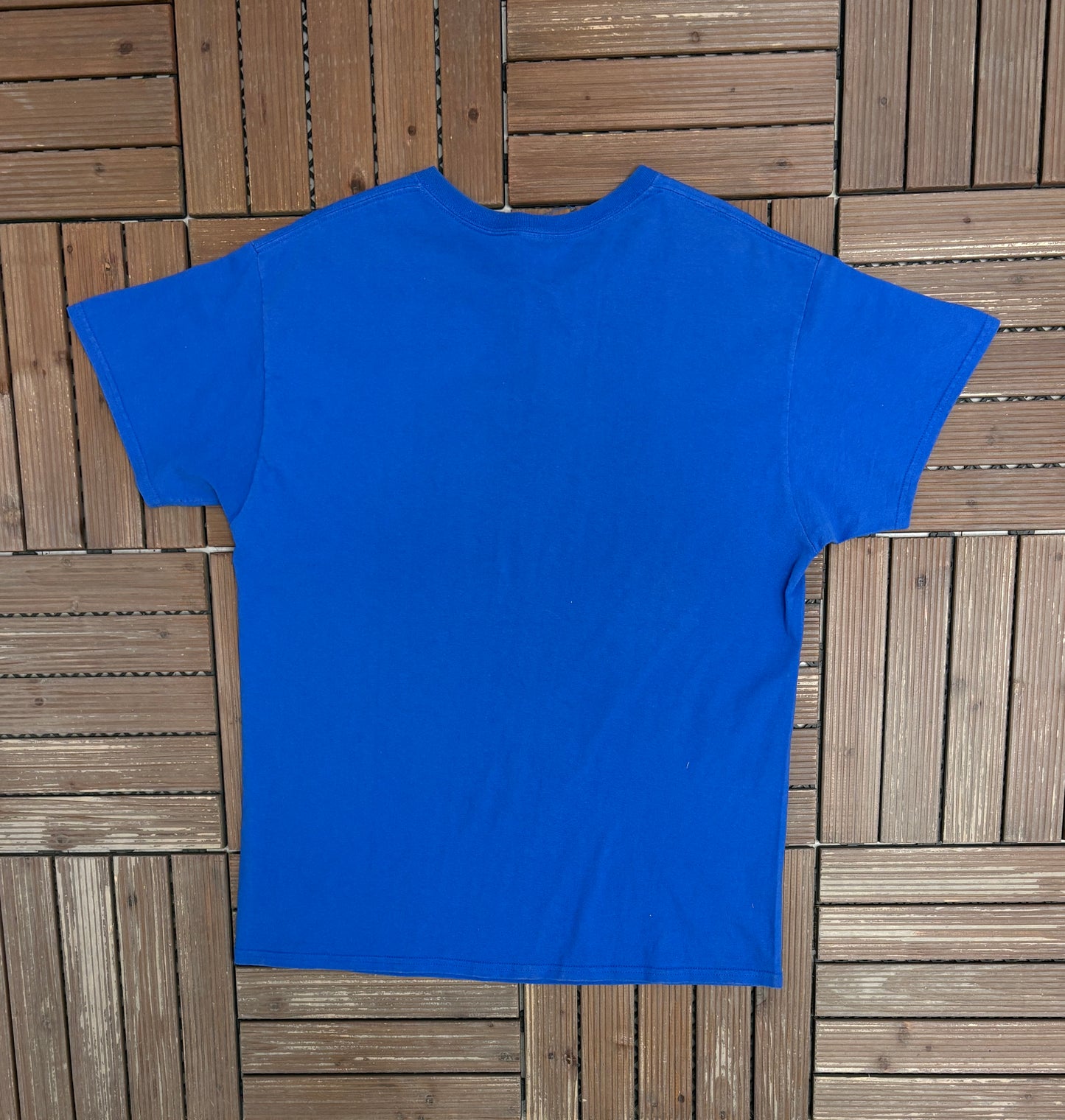 NASA Johnson Space Center Graphic Tee | Size Large | Vintage 2000s Promotional Blue T-Shirt |