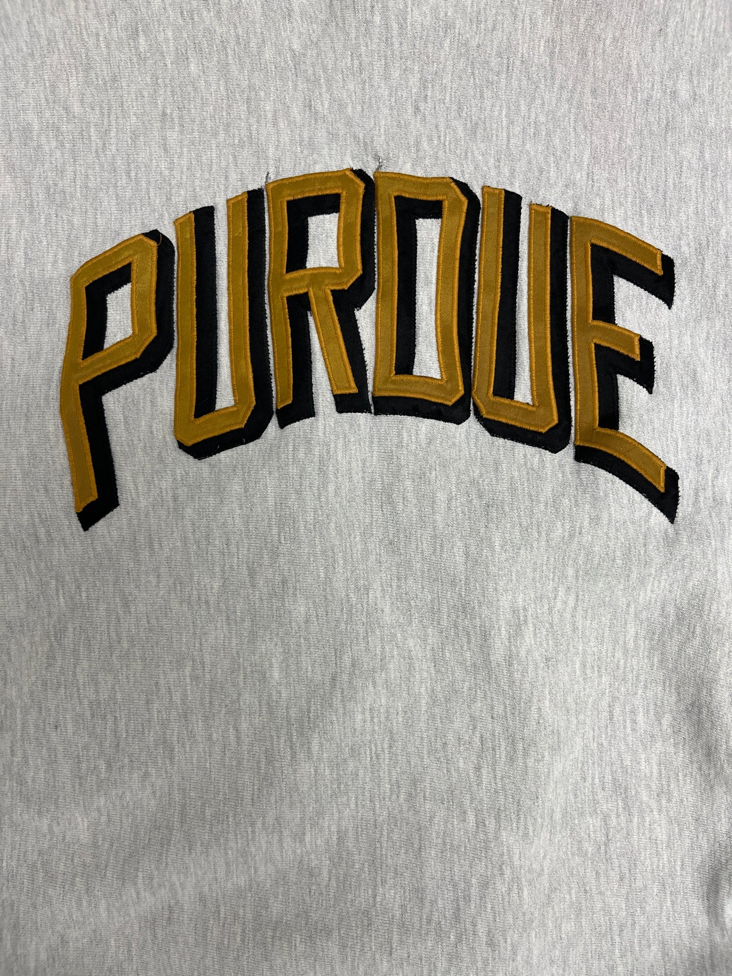 Purdue Boilermakers Stitched Graphic Crewneck | Size X-Large | Vintage 1990s Reverse Weave College Grey Sweater |