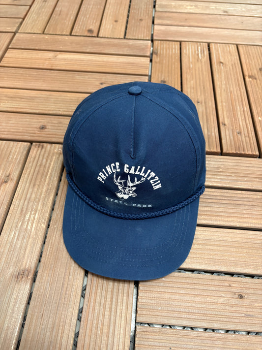 Prince Gallitzin State Park Graphic Hat | Snap Back | Vintage 1990s Tourist Blue Cap |
