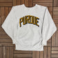 Purdue Boilermakers Stitched Graphic Crewneck | Size X-Large | Vintage 1990s Reverse Weave College Grey Sweater |