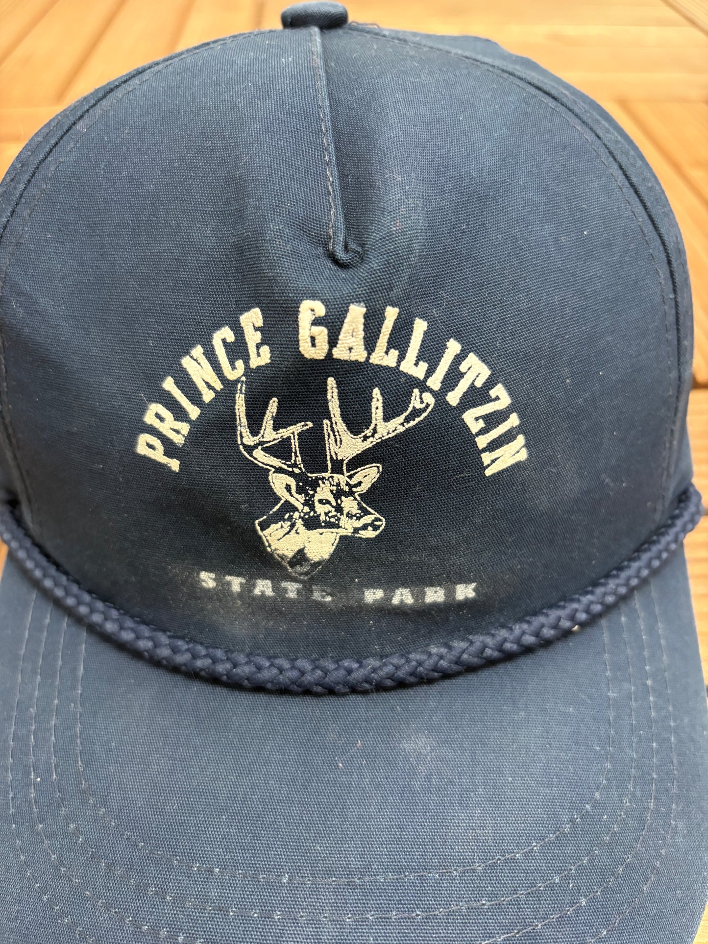 Prince Gallitzin State Park Graphic Hat | Snap Back | Vintage 1990s Tourist Blue Cap |