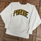 Purdue Boilermakers Stitched Graphic Crewneck | Size X-Large | Vintage 1990s Reverse Weave College Grey Sweater |