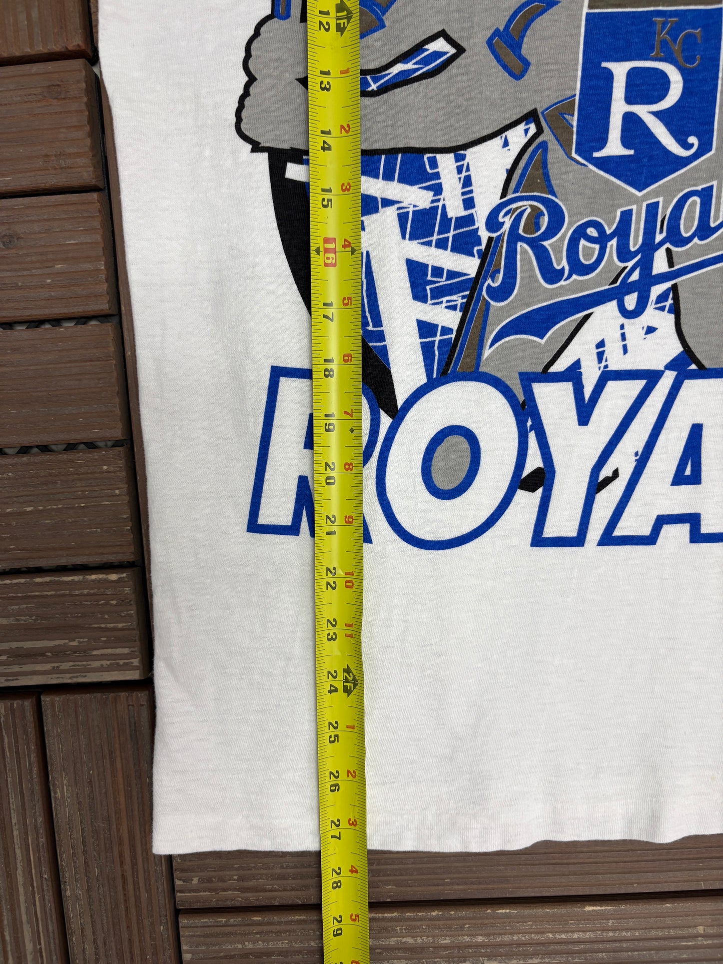 Kansas City Royals Graphic Tee | Size X-Large | Vintage 1990s MLB Baseball White T-Shirt |