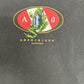 Amphibious Outfitters Frog Graphic Tee | Size Medium | Vintage 2000s Animal Promotional Black T-Shirt |