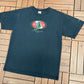 Amphibious Outfitters Frog Graphic Tee | Size Medium | Vintage 2000s Animal Promotional Black T-Shirt |