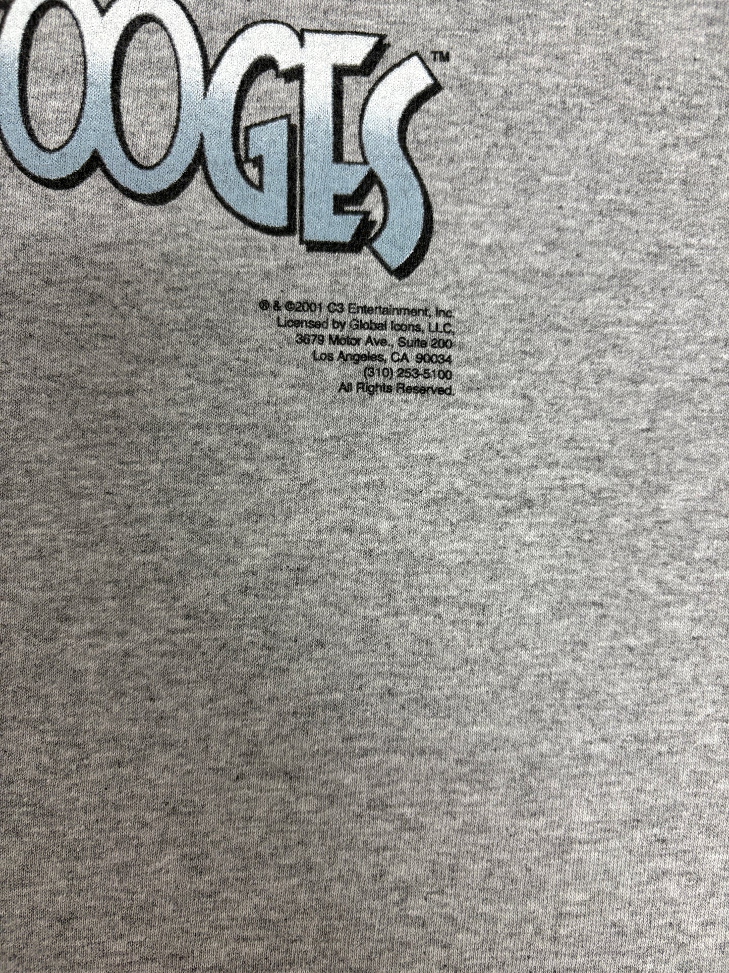 The Three Stooges Graphic Tee | Size XX-Large | Vintage 2000s Promotional Grey T-Shirt |