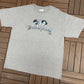 The Three Stooges Graphic Tee | Size XX-Large | Vintage 2000s Promotional Grey T-Shirt |