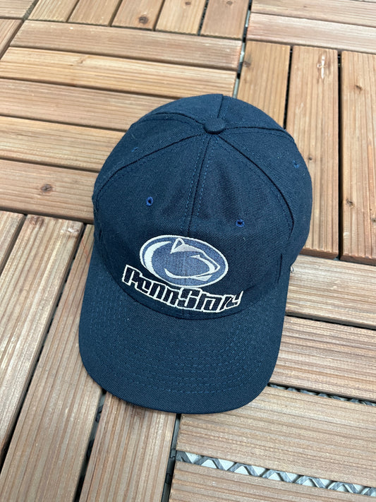 Penn State Nittany Lions Graphic Hat | Snap Back | Vintage 1990s College Blue Cap |