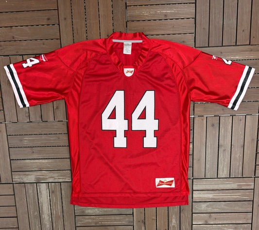 Budweiser Beer Football Jersey | Size Large | Vintage 2000s Promotional Red Jersey |