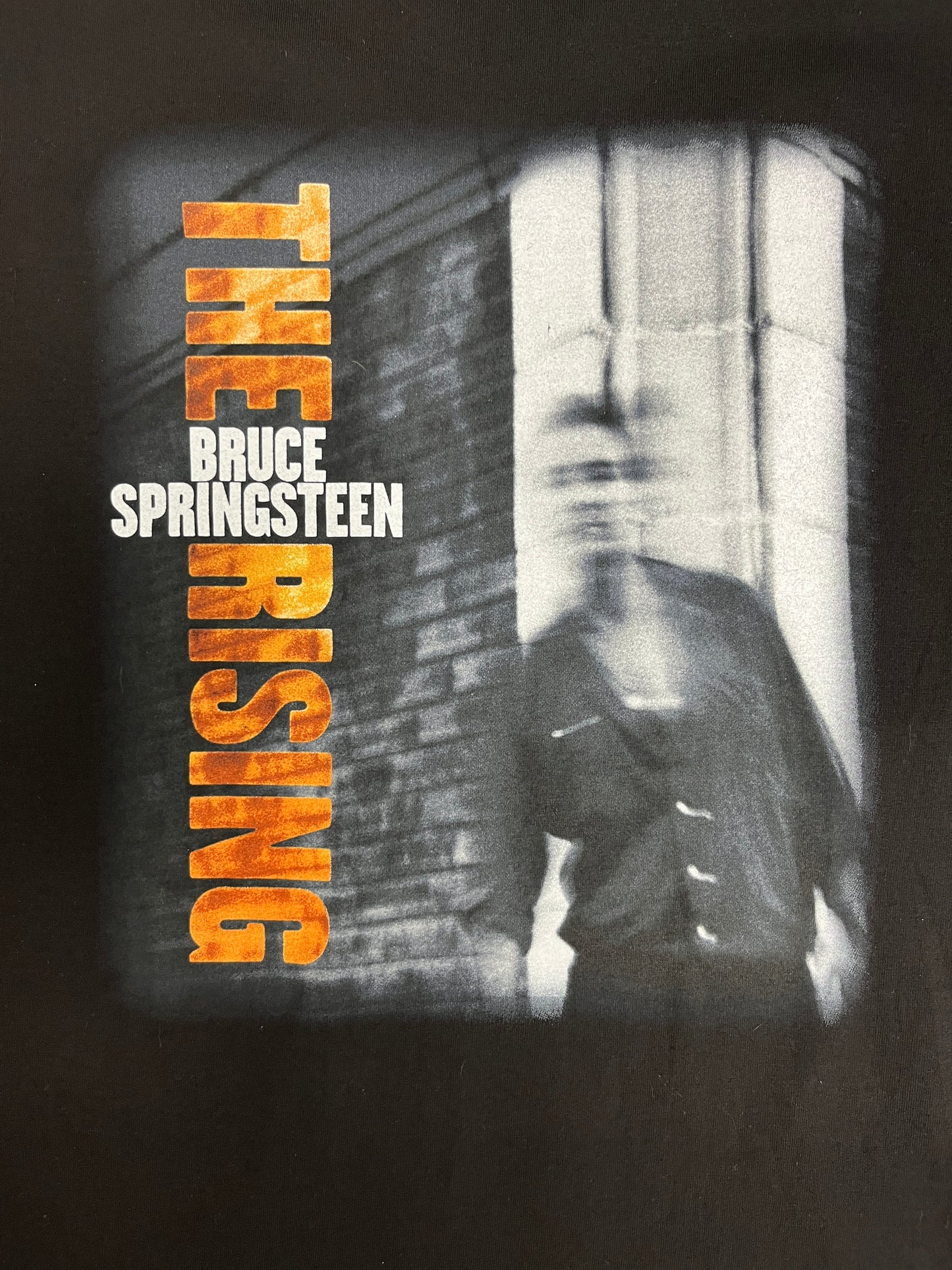 Bruce Springsteen The Rising Tour 2002 Graphic Tee | Size Large | Vintage 2000s Rock Band Black T-Shirt |