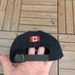 Brooks Embroidered Graphic Hat | Leather Tuck Strap | Vintage 2000s Branded Black Cap |