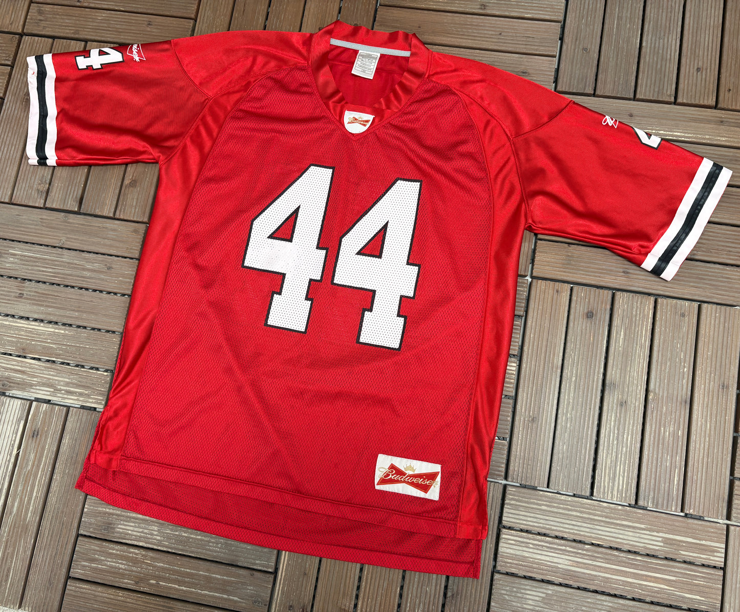 Budweiser Beer Football Jersey | Size Large | Vintage 2000s Promotional Red Jersey |
