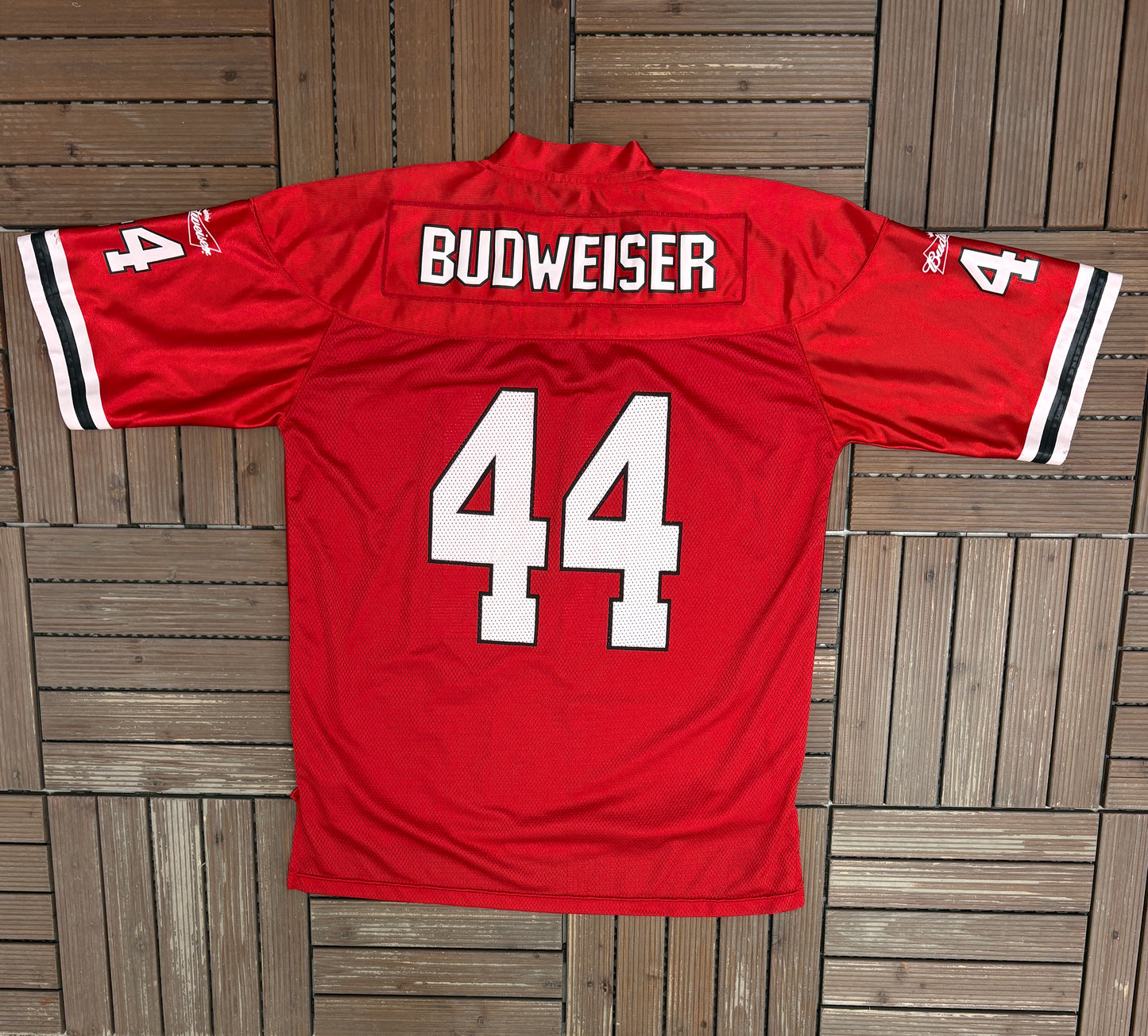 Budweiser Beer Football Jersey | Size Large | Vintage 2000s Promotional Red Jersey |