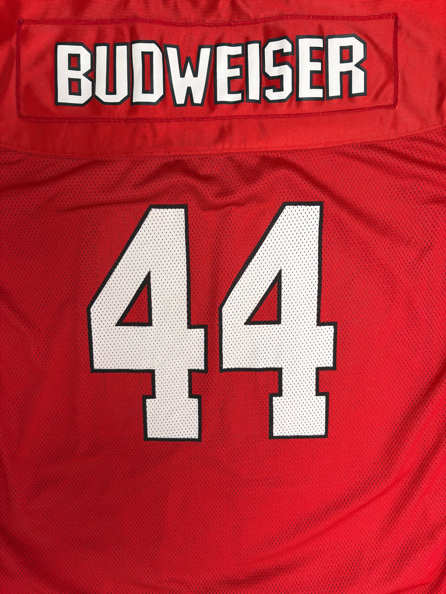 Budweiser Beer Football Jersey | Size Large | Vintage 2000s Promotional Red Jersey |