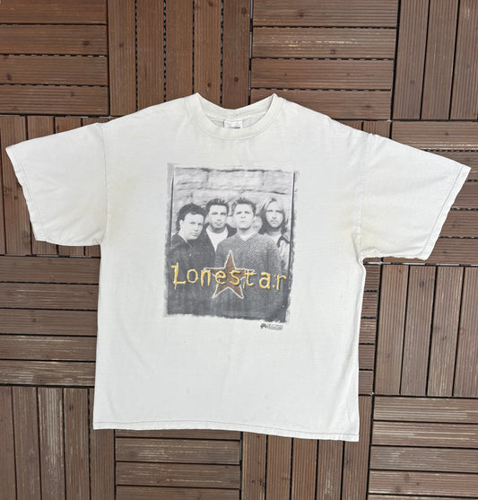 Lonestar Lonely Grill Tour 2000 Graphic Tee | Size X-Large | Vintage 2000s Country Music White T-Shirt |