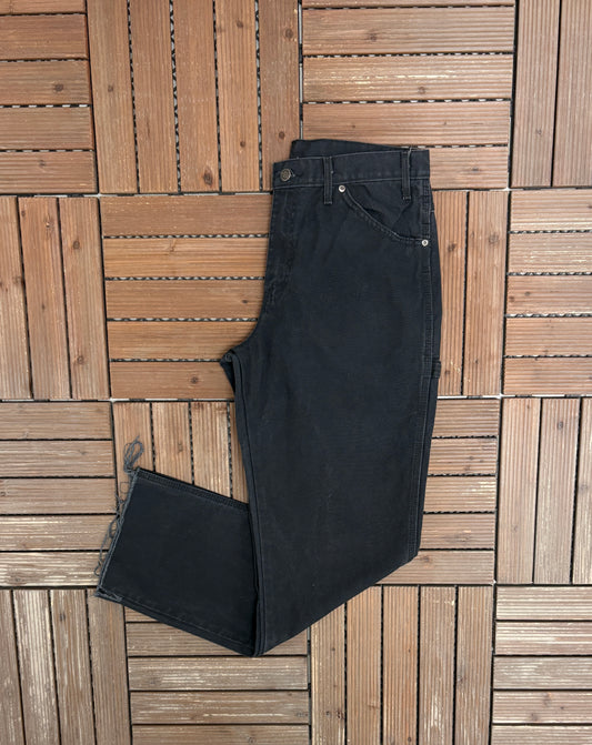 Dickies Cargo Pants | Size 32 x 32 | Vintage 2000s Branded Dickies Black Trousers |