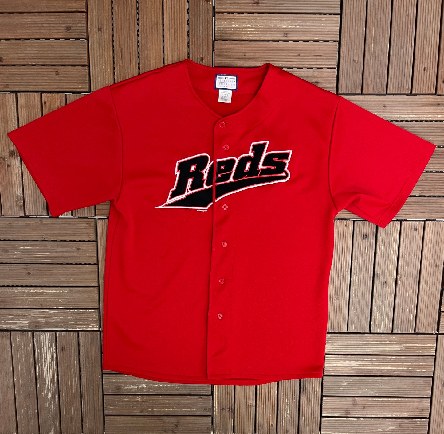 Cincinnati Reds Stitched Baseball Jersey | Size Large | Vintage 2000s MLB Baseball Red Jersey |