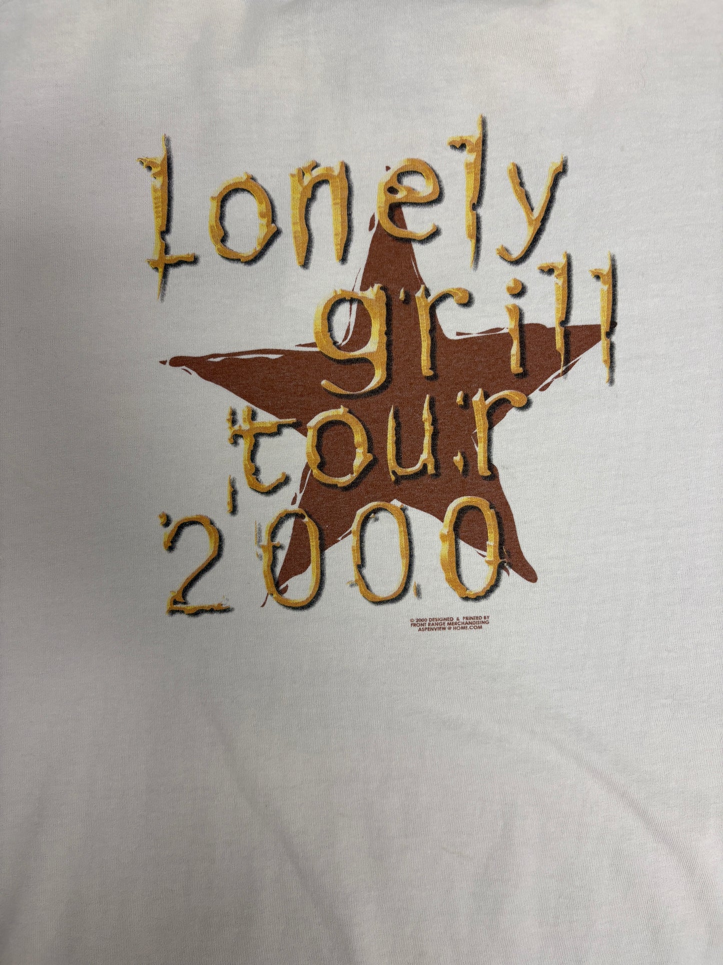 Lonestar Lonely Grill Tour 2000 Graphic Tee | Size X-Large | Vintage 2000s Country Music White T-Shirt |