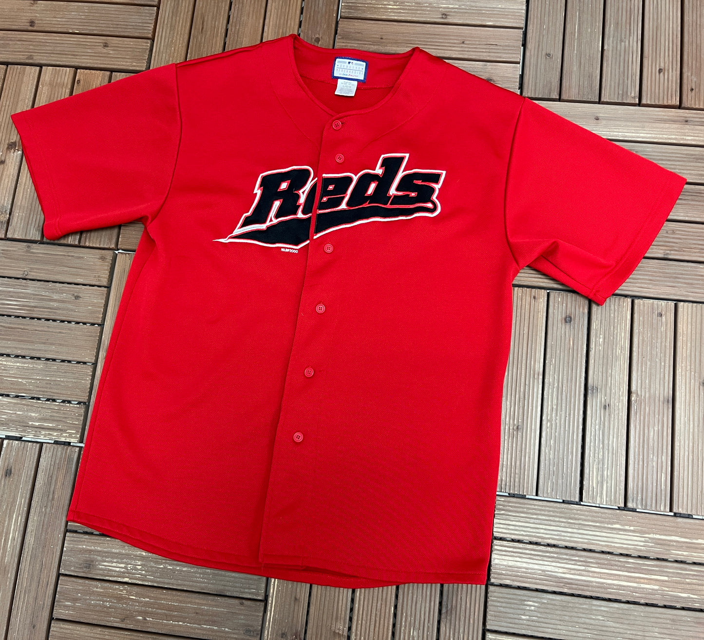 Cincinnati Reds Stitched Baseball Jersey | Size Large | Vintage 2000s MLB Baseball Red Jersey |