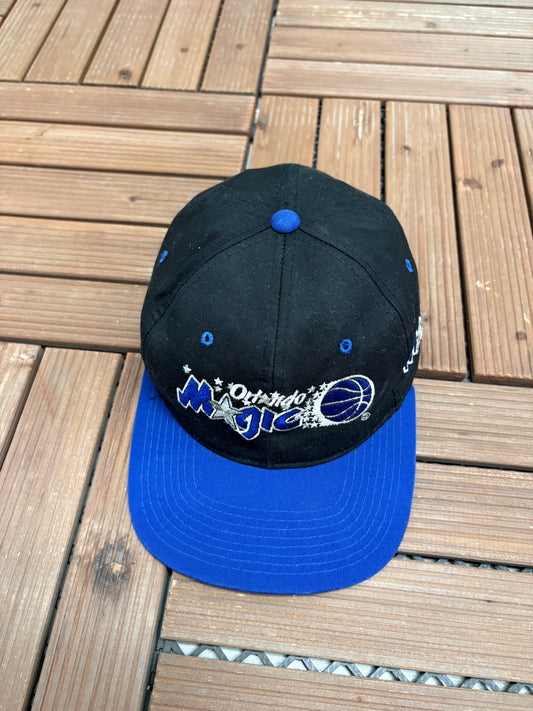 Orlando Magic Embroidered Graphic Hat | Size 7 | Vintage 1990s Starter NBA Basketball Black Cap |