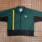 Green Bay Packers Graphic Windbreaker | Size XX-Large | Vintage 1990s NFL Football Green Jacket |