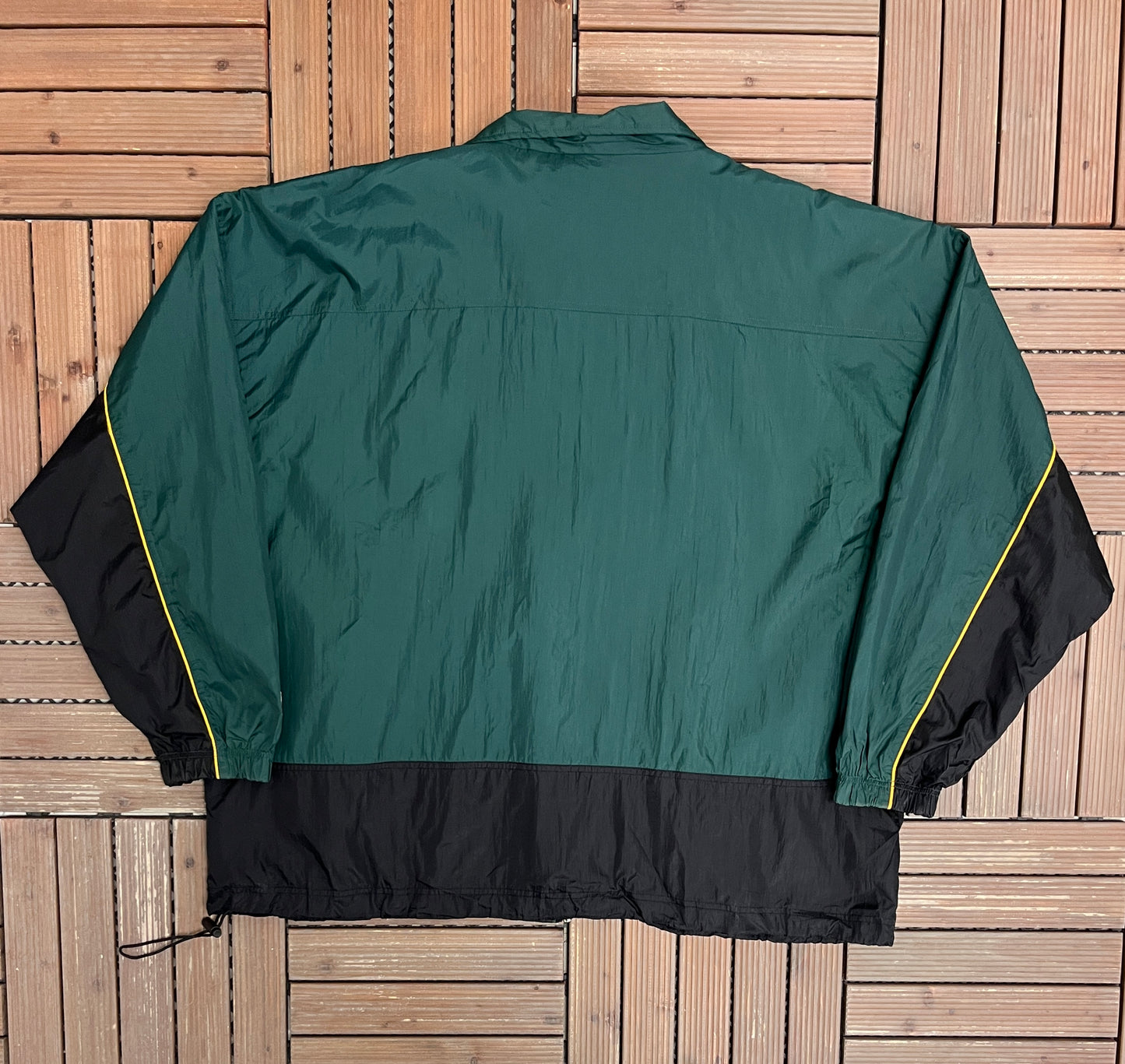 Green Bay Packers Graphic Windbreaker | Size XX-Large | Vintage 1990s NFL Football Green Jacket |