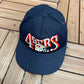 San Francisco 49ers Graphic Hat | Snap Back | Vintage 1990s NFL Football Blue Cap |