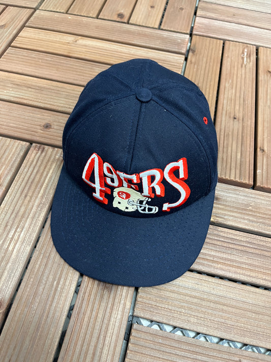 San Francisco 49ers Graphic Hat | Snap Back | Vintage 1990s NFL Football Blue Cap |