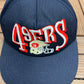 San Francisco 49ers Graphic Hat | Snap Back | Vintage 1990s NFL Football Blue Cap |