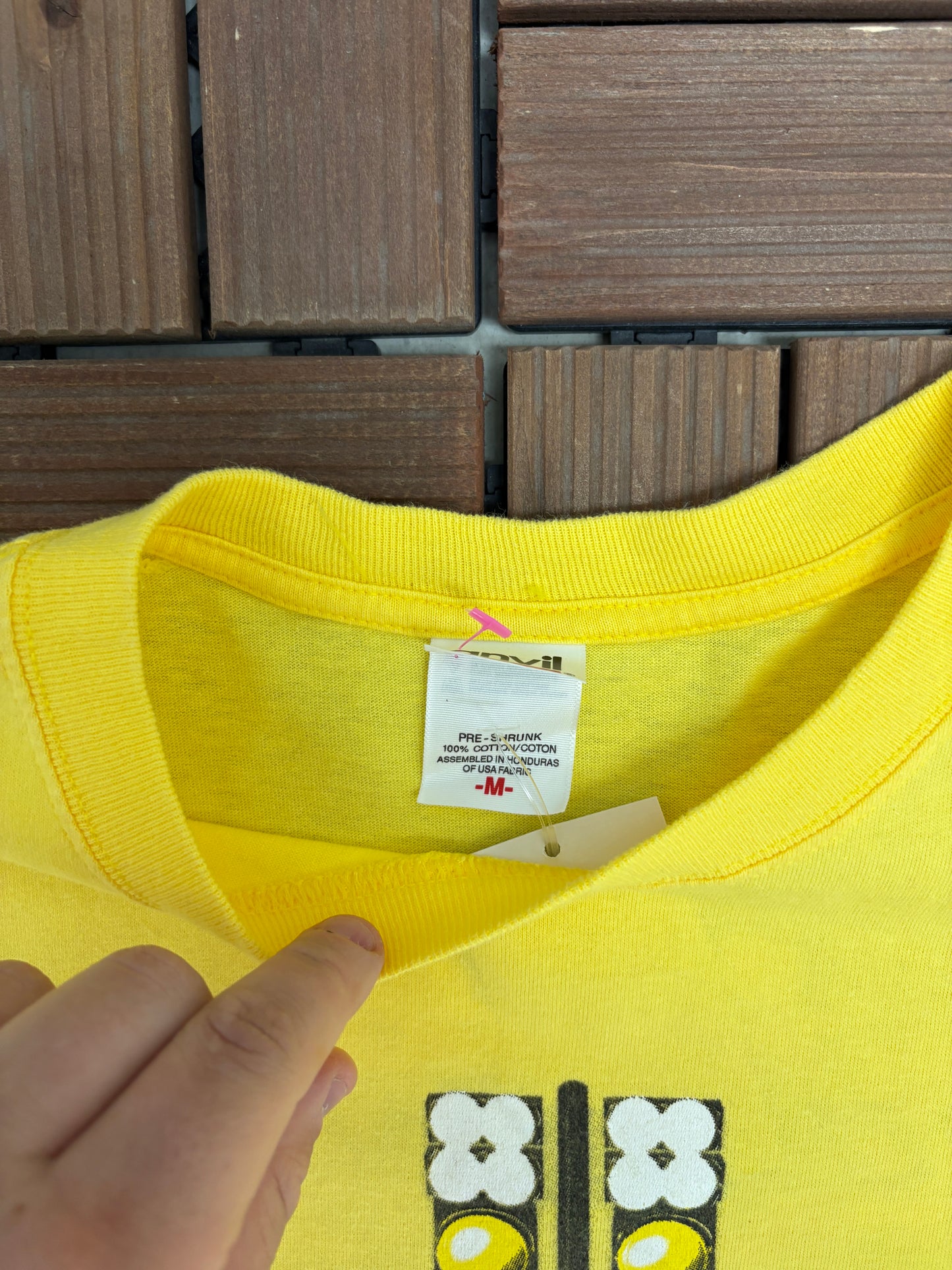 Erica Enders Slammers Racing Graphic Tee | Size Medium | Vintage 2000s Yellow Drag Racing T-Shirt |