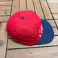 Budweiser Racing Embroidered Graphic Hat | Snap Back | Vintage 1990s Promotional Red Cap |