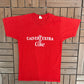 Enjoy Calvert Extra & Coke Graphic Tee | Size Small | Vintage 1980s Promotional Red T-Shirt |