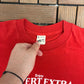 Enjoy Calvert Extra & Coke Graphic Tee | Size Small | Vintage 1980s Promotional Red T-Shirt |