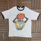Taz Look Out I'm In A Foul Mood Graphic Tee | Size X-Large | Vintage 1990s Cartoon Grey T-Shirt |
