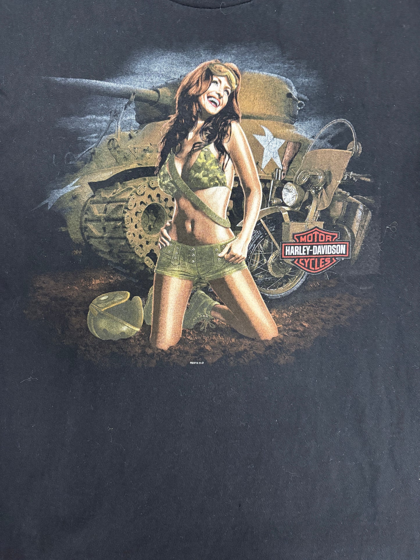 Harley Davidson Mason, Ohio Graphic Tee | Size X-Large | Vintage 2000s Biker Black T-Shirt |