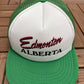 Edmonton, Alberta Graphic Hat | Snap Back | Vintage 1990s Tourist Promotional Trucker Cap |