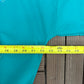 Cross Country Running Graphic Crewneck | Size Large | Vintage 1990s Teal Promotional Sweater |