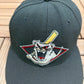 Jamestown Jammers Graphic Hat | Size 7 5/8 | Vintage 2000s MiLB Baseball Black Fitted Cap |