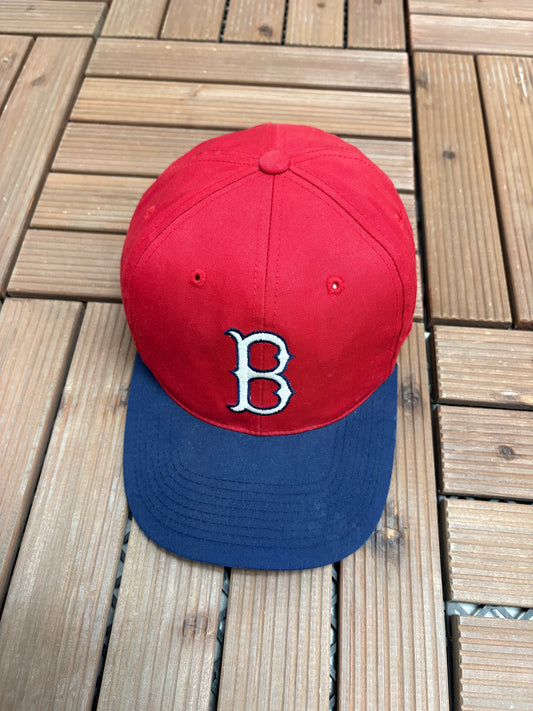 Boston Red Sox Embroidered Hat | Snap Back | Vintage 1990s MLB Baseball Red Baseball Cap |