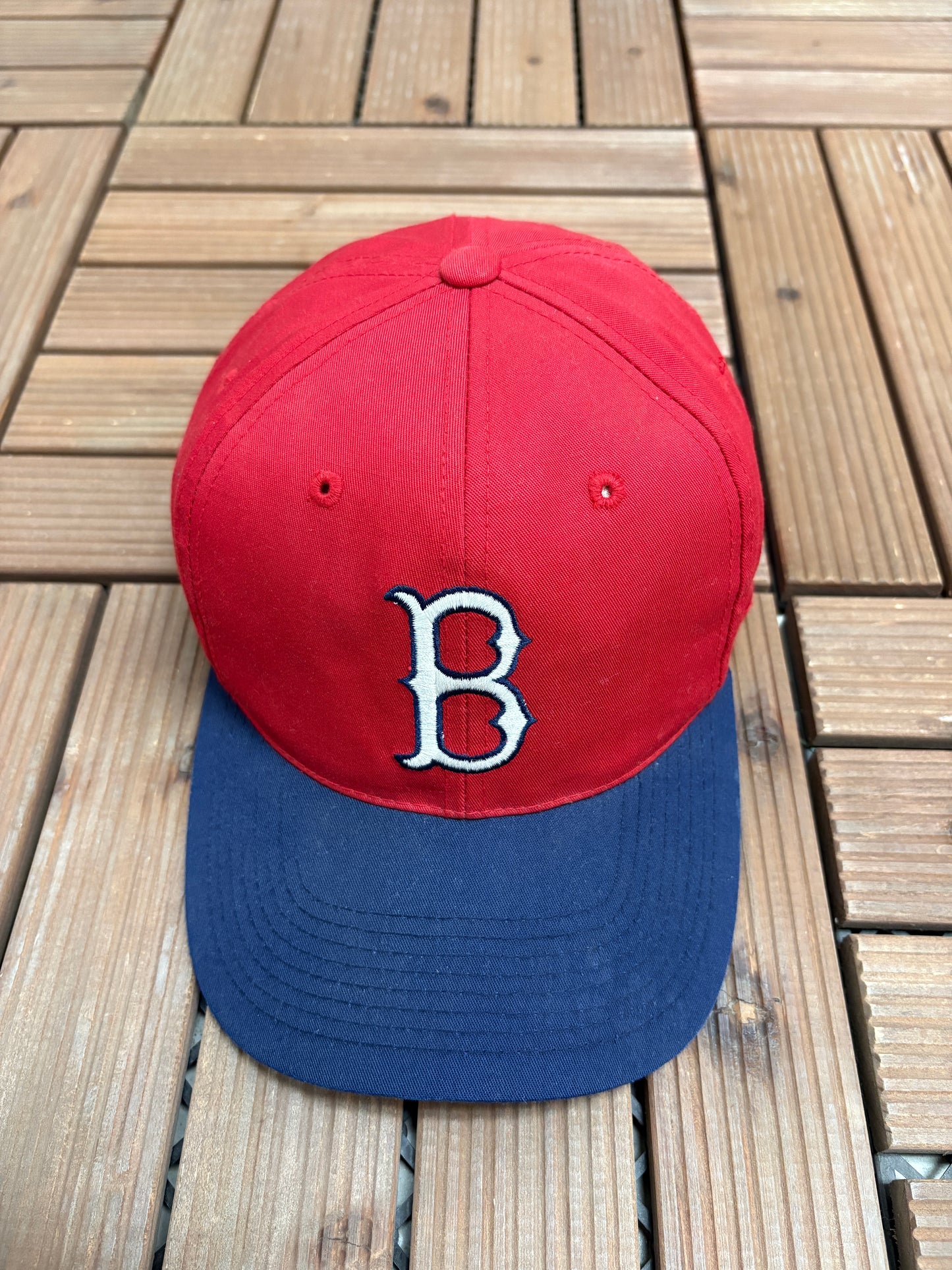 Boston Red Sox Embroidered Hat | Snap Back | Vintage 1990s MLB Baseball Red Baseball Cap |