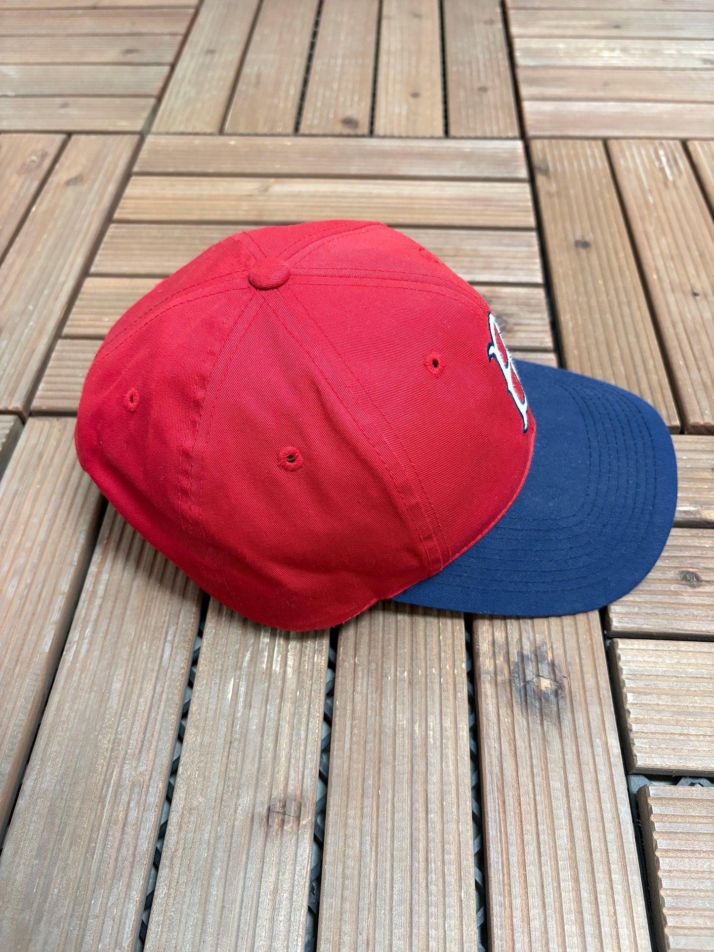 Boston Red Sox Embroidered Hat | Snap Back | Vintage 1990s MLB Baseball Red Baseball Cap |