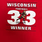 Wisconsin Badgers Ron Dayne Heisman Graphic Tee | Size Large | Vintage 1990s College Red Long Sleeve |