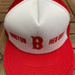 Boston Red Sox Embroidered Hat | Snap Back | Vintage 1990s MLB Baseball White Cap |