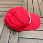 Detroit Red Wings Embroidered Graphic Hat | Strap Back | Vintage 1990s Logo 7 NHL Hockey Red Cap |