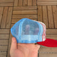 Houston Oilers Graphic Hat | Snap Back | Vintage 1980s New Era NFL Football Light Blue Cap |