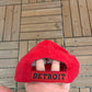 Detroit Red Wings Embroidered Graphic Hat | Strap Back | Vintage 1990s Logo 7 NHL Hockey Red Cap |